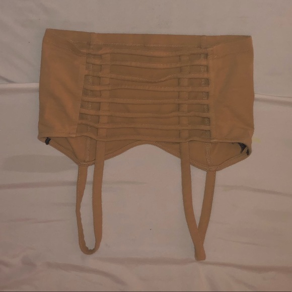 Tan yellow crop top - Picture 4 of 5